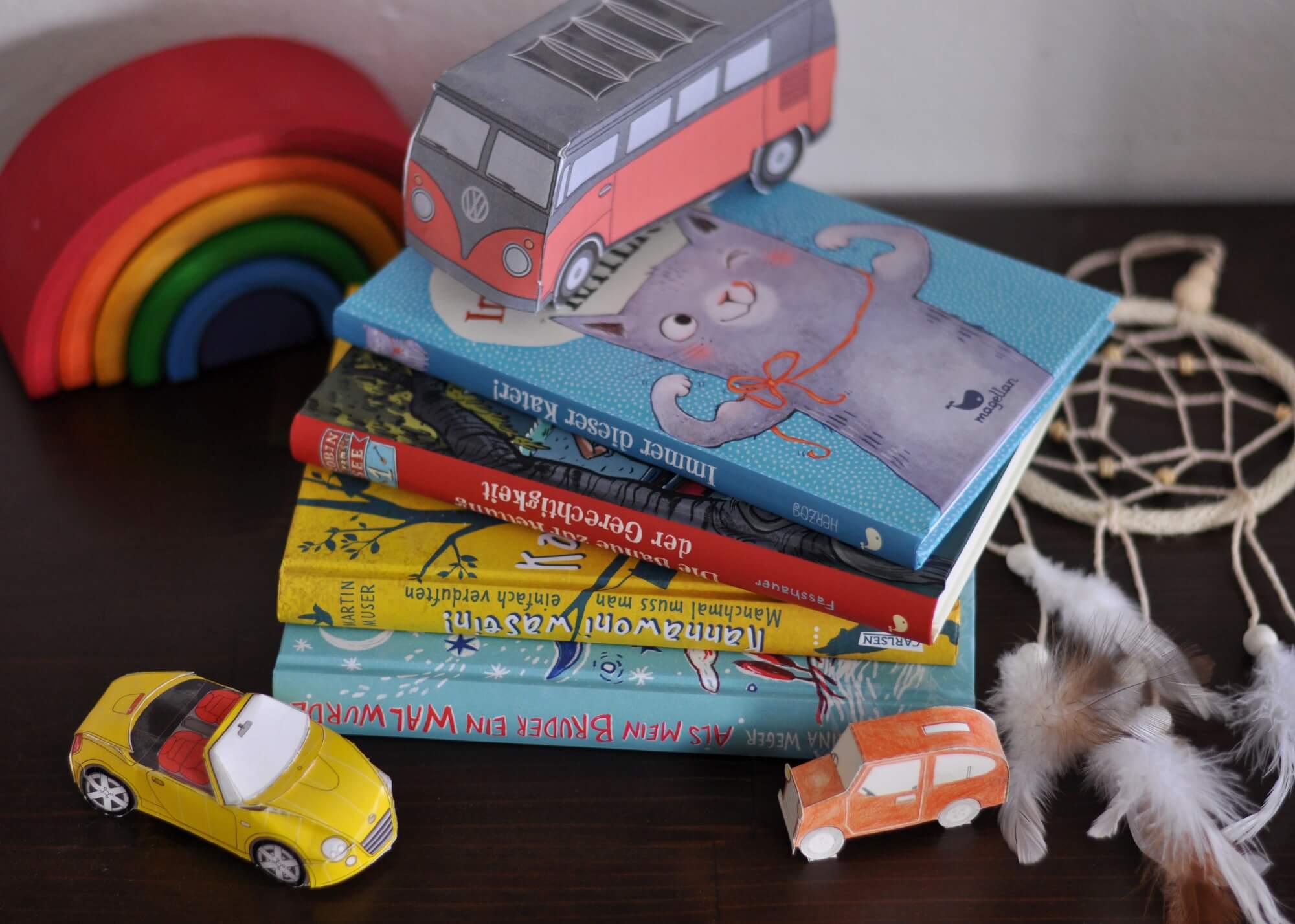 Kinder, Reisen, Abenteuer - diese vier Roatrip-Bücher für Kinder ab 8 Jahren sind voll gepackt mit Abenteuer. und zwar aus ganz unterschiedlichen Gründen. #roadtrip #abenteuer #lesen #kinderbuch #wal #kater #robin #berlin