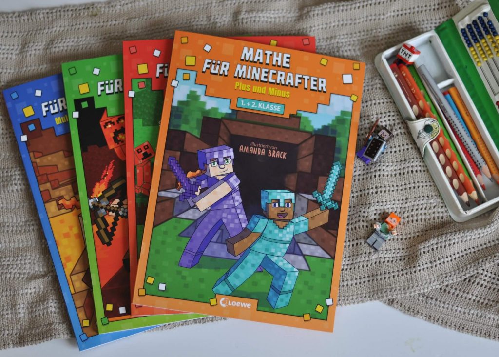 Yay - endlich keine Aufgaben mehr ausdenken! Vor allem die Textaufgaben finde ich super, denn sie sind sehr nahe am Interesse von Minecraft-Fans und belegen, dass man im Alltag eben auch rechnen muss, um Dinge einzuschätzen oder zu planen. #minecraft #mathe #rechnen #grundschule #nachhilfe #lernen #aufgaben #heft