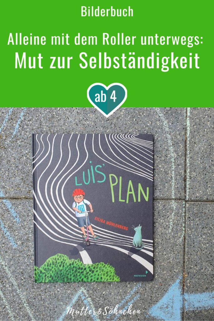 Wenn Kinder ihre "Flügel" ausbreiten und immer selbständiger werden, ist das manchmal purer Nervenkitzel - nicht nur für Eltern. Denn nicht immer läuft alles rund und manchmal muss man kreativ werden. So wie bei Luis, der zum ersten Mal ganz alleine zum Skaterpark ans andere Ende der Stadt rollern will. Ob der das mit seinem selbst gemalten Stadtplan schafft, lest ihr in Eilika Mühlenbergs Bilderbuch "Luis Plan". Eine Mutmachgeschichte für alle Kinder ab 4 Jahren für ihren Weg zur Selbständigkeit.