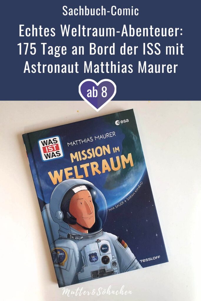 Wie sieht die Internationale Raumstation (ISS) eigentlich von Innen aus und wie lebt es sich dort? Was frühstücken Austronauten und was tragen sie beim Weltraumspaziergang unter ihrem Raumanzug? Und wie wird man überhaut Raumfahrer? Mit lebhaften Dialogen und spannenden Logbucheinträgen geben Matthias Maurer und die Autorin Sarah Konrad in ihrem Comicbuch "Mission im Weltraum" einen Einblick in den Alltag auf der außerirdirschen Wohngesmeinschaft. Nach dem aufregenden Start und dem ersten Kennenlernen aller Mitbewohnerinnen und Mitbewohner beginnt die Forschungsarbeit hoch oben im All - inklusive Klos mit Absaugefunktion, Evakuierungen wegen Weltraumschrott und einem  gefährlichen Außenbordeinsatz. Eine spannende Astronauten-Geschichte mit jeder Menge Weltraumwissen für alle Weltraum-Fans und Nachwuchs-Astronautinnen.