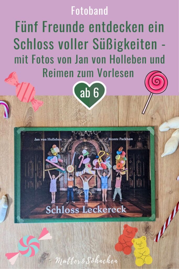 Fünf Freunde finden auf der Suche nach Süßigkeiten ein Schloss, das mit zuckerigen Köstlichkeiten verziert ist: Hereinspaziert ins "Schloss Leckereck". Mit vielen bunten Fotos voller Gummibärchen, Himbeerdrops und Fruchtbonbons von Jan von Holleben und lustigen Reimen von Monte Packham entdecken wir Raum für Raum ein Zauberschloss voller köstlicher Überraschungen und süßen Geheimnissen. Ganz ohne böse Hexe! Ein Fotoband mit kurzen Vorlesetexten für kleine und große Naschkatzen ab 6 Jahren.