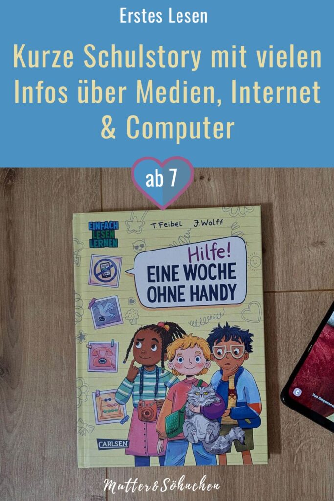 Eine Woche auf´s Handy verzichten: was für ein Alptraum! Doch Libby, Rosa und Malik nutzen das Experiment ihrer Klasse und begeben sich auf eine magische Zeitreise rund um Computer, Internet, Telefon und Games. "Hilfe! Eine Woche ohne Handy" von Medienexperte Thomas Feibel verknüpft eine Schulgeschichte mit spannendem Sachwissen und Infos rund um Medienkompetenz mit vielen Bildern im Comic-Stil von Josephine Wolff. Und einen sprechenden Kater gibt es obendrauf! Ein Sach-Kinderbuch aus der Reihe "Einfach Lesen lernen" für Technik-Fans ab der 3. Klasse.