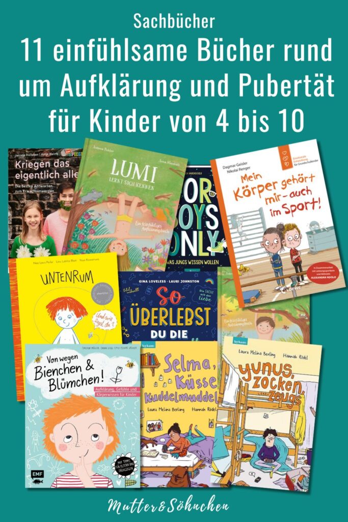 Neulich hat mich eine liebe Freundin gefragt, welches Aufklärungsbuch ich ihr für ihre Jungs empfehlen könne. Beide hatten Fragen dazu, wie Babys überhaupt entstehen und welches Elternteil wie und warum an so einem Babybauch beteiligt ist. Natürlich hatte ich direkt zwei, drei im Kopf, die zum Alter der beiden gepasst haben. Und ich dachte mir: Warum mache ich nicht einfach mal einen Sammelpost zu allen Büchern rund um Aufklärung, Körperbegriffen, Pubertät und Co.? Zusammengekommen ist nun eine bunte Mischung an Buchempfehlungen für neugierige Kinder von 4 bis hin zu Pre-Teens um die 10 Jahre.