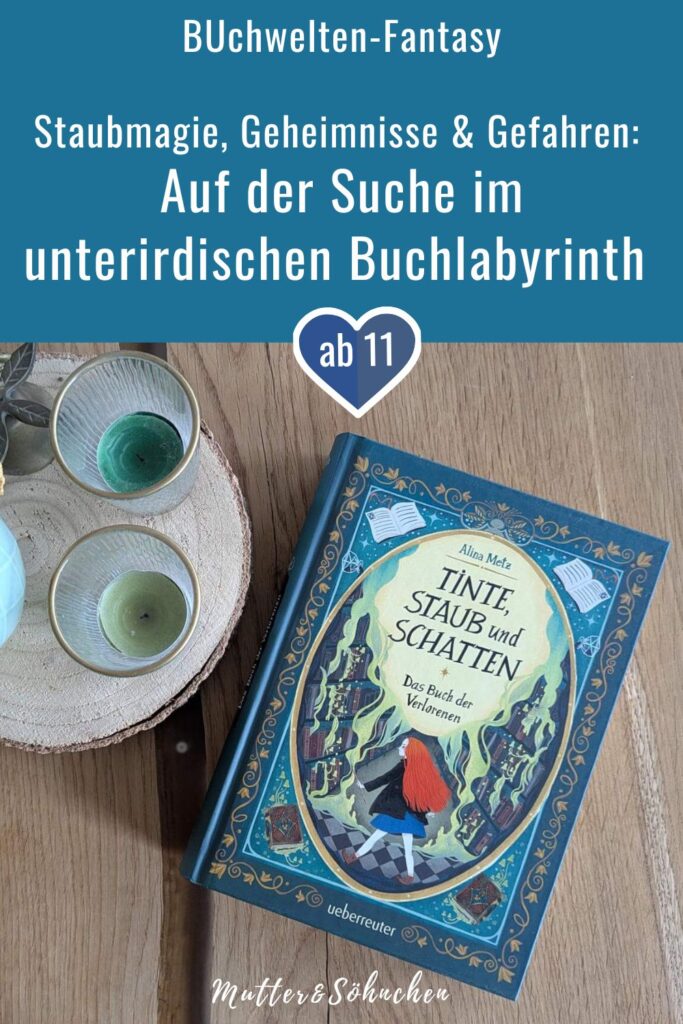 Große Bibliotheken voller Bücher, Treppen und meterlangen Buchregalen sind schon faszinierend. Aber gegen das Buchlabyrinth, das tief unter der Erde liegt und ein Eigenleben zu führen scheint, wirken sie gerade zu mickrig. Genau hier möchte Minna zur Büchersucherin ausgebildet werden, um nach ihrer verschollenen Mutter zu suche. Doch die Gänge zwischen den unendlichen Regalreihen bergen nicht nur Schätze, sondern auch Gefahren, wie Zeitungsschlangen, Schattenwerber und den gefährlichen Schlund. Und nicht zuletzt Anonymus, der eines der Legendären Bücher an sich bringen will, um das Lanyrinth zu beherrschen. „Tinte, Staub und Schatten – Das Buch der Verlorenen“ ist der erste Teil einer abenteuerlichen Dilogie über Bücherliebe, Freundschaft, Vertrauen und die Suche nach geliebten Menschen und der Wahrheit.