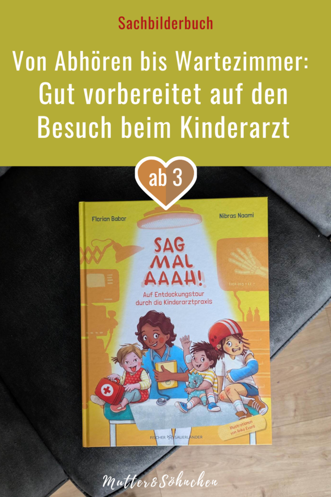 Was ist ein Stethoskop? Wie funktioniert eine Impfung? Und warum müssen eigentlich auch gesunde Kinder ab und zu zum Kinderarzt? Gerade wenn die Kinder noch klein sind, steht man in der Kinderarztpraxis allzu oft auf der Matte: Vorsorgeuntersuchungen, zahlreiche Infekte, Impfungen und natürlich kleinnere und größere Unfall-Blessuren bleiben bei keinem Kita-Kind aus. Leider! Die Kinderärzte Florian Babor und Nibras Naami nehmen mit ihrem Bilderbuch "Sag mal Aaaah! - Auf Entdeckungstour durch die Kinderarztpraxis" Unsicherheiten und Angst vor allen Untersuchungen. Mit vielen wimmeligen Illustrationen von Anke Evers, bei denen es jede Menge zu entdecken gibt.
