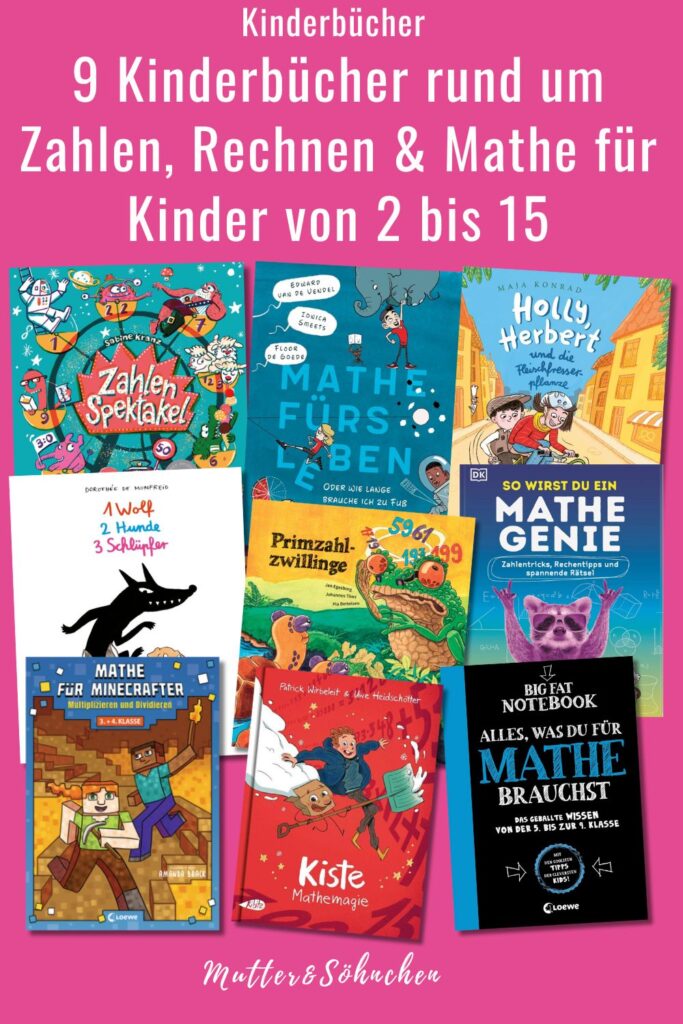 Multiplizieren, Dividieren und Prozente ausrechnen: Mit keinem anderen Schulfach wie Mathe struggeln die meisten Kindern. Vielleicht nicht direkt in der ersten Klasse, aber spätestens ab Wahrscheinlichkeitsrechnung, linearen Gleichungen und Dreisatz wird der ein oder anderen der Rechenspaß verhagelt. Ich habe euch daher Kinderbücher rund um Zahlen, Rechnen und mathematische Herausforderungen zusammengestellt, die vom ersten Zahlenlernen über Rechenaufgaben und Schulgeschichten bis hin zum geballten Mathewissen für die weiterführende Schule das Thema von allen Seiten beleuchten. Perfekt für Kinder von 2 bis 15 Jahren, die sich für Mathematik interessieren oder mit Zahlen & Co. erst warm werden müssen. Wenn ihr auf den Link zum Weiterlesen klickt, bekommt ihr noch mehr Infos zum jeweiligen Buch.