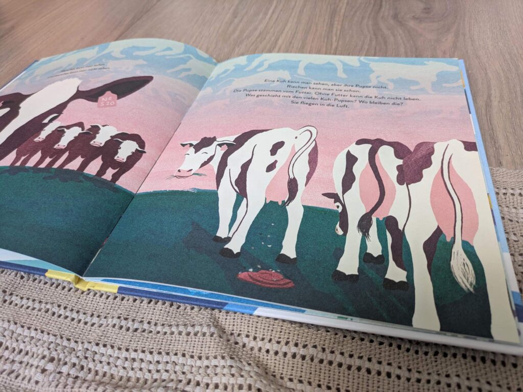 Was haben Kühe, Autos und Fabriken mit dem Klimawandel zu tun? Sie alle "pupsen". Und das, was da rauskommt, trägt dazu bei, dass die Erde immer wärmer wird. In "Mein erstes Buch vom Klimwandel - Von pusenden Kühen und rauchenden Schornsteinen" von Marc Ter Horst und Yoko Heiligers wird Kindern alltagsnah erklärt, was wir alle mit der Erderwärmung zu tun haben. Eine Sachbuchgeschichte mit eindrucksvollen Illustrationen, die das komplexe Thema Umweltschutz Kindern ab 5 Jahren näher bringen.