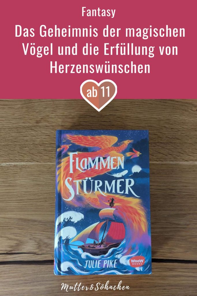 Ember wünscht sich nichts so sehr, wie einmal mit den Feuervögeln mitzufliegen. Doch für die Erfüllung dieses Wunsches braucht sie erstmal eine der goldenen Schwanzfedern der magischen Vögel. Als sich dann ihr Pa den Flammenstürmern anschließt und ohne sie zur Jagd nach den Wunschfedern segelt, ist die Enttäuschung groß. Doch dann findet sie einen schwachen Feuervogel, der ohne die Flamme seiner Heimat sterben wird - und Ember segelt in das Abenteuer ihres Lebens. "Flammenstürmer" von Julie Pike ist ein spannendes Fantasy-Abenteuer auf stürmischer See voller magischer Vögel, kraftvoller Herzenswünsche und einem Geheimnis, das alles verändert.
