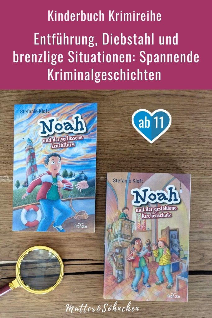 Dass sein Vater Kriminalkommissar ist, kam Noah nie besonders riskant vor. Bis sein Papa vor Gericht gegen einen kriminellen Clanführer aussagen soll - und er auf einmal von finsteren Gestalten verfolgt wird. Kurzum: Noah muss raus aus Berlin. In "Noah und der verlassene Leuchtturm" beginnt sein erstes hochspannedes Abenteuer zusammen mit seinen Freunden Hannes und Ella, in denen den drei wörtlich das Wasser bis zum Hals steht. Im zweiten Band "Noah und der gestohlene Kirchenschatz" taucht das Vater-Sohn-Gespann in einer Kleinstadt unter - und Noah muss nicht nur neue Freunde finden, sondern auch ein brandgefährlichen Fall lösen. Stefanie Kloft erzählt mit ihrer neuen Reihe zwei außergewöhnliche Kinderkrimis, bei denen es um Freundschaft und Zusammenhalt, aber auch Mobbing, Alltagsrassismus, Inklusion und Hoffnung geht.