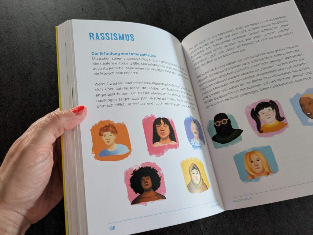 Was ist eigentlich Sexismus? Und wie unterscheidet sich die Diskriminierungsform von Cissexismus? Und überhaupt: Welche Diskriminierungsformen gibt es eigentlich und was haben sie mit unserer Geschichte und Gesellschaft zu tun? "Diskriminierung geht uns alle an" ist ein Sachbuch, das die verschiedenen Gesichter von Diskriminierung ins Visier nimmt. Josephine Apraku hat zusammen mit 18 Autor:innen und Illustrator:innen Erklärungen, persönliche Erfahrungen und Gedanken und viele Hintergründe und Beispiele gesammelt, um die verschiedenen Begriffe zu erklären und zu zeigen, wie sie unser Zusammenleben beeinflussen. Ein perfektes Nachschlagewerk für alle ab 12 Jahren, die sprachsensibel unterwegs sein möchten und für Vielfalt und Gleichberechtigung einstehen möchten.