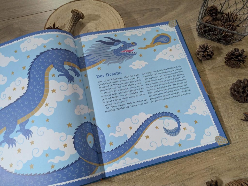 Sind Drachen feuerspuckende Ungeheuer oder Bringer von Glück und Wohlstand? Welche Zauberkräfte haben die Federn von Greifen? Und warum sind die Hörner von Einhörnern so wertvoll? In dem wunderschönen Sachbilderbuch "Fabelwesen - Fantastische Tiergestalten" nimmt uns Cornelia Funke in die Welt mystischer Tiere wie dem Qilin, der Chimäre und dem Bsailisk mit. Die kurzen, lustig geschrieben Texte sind dabei mit märchenhaften und quietschbunten Illustrationen von Ruby Warnecke großflächig bebildert. Ein traumhaftes Bilderbuch, das Kindergartenkindern als auch Erstklässlern Einblicke in die Welt der Fabelwesen schenkt, die in so vielen Geschichten der Welt vorkommen.