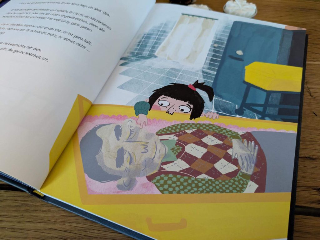 Lizzys Eltern haben ein Bestattungsunternehmen. Zusammen mit ihren Freunden Olga, Cem, Yuki, Ronny und Mo erkundet sie, wie unterschiedlich die Menschen beerdigt werden: Tante Traudl im offenen Sarg, Onkel Ali gewaschen und eingecremt und Ronnys Bruder Finn eingeäschert mit seiner Lieblings-Batman-Decke. Gemeinsam finden die Mitglieder des frisch gegründeten Clubs immer mehr über den Tod und das Abschiednehmen heraus und trauern gemeinsam. Christine Pernlocher-Kügler erzählt in "Der Club der kalten Hände" eine warmherzige Geschichte über die Kraft der Freundschaft und das gemeinsame Abschiednehmen mit vielen Sachinfos und Antworten auf Kinderfragen.