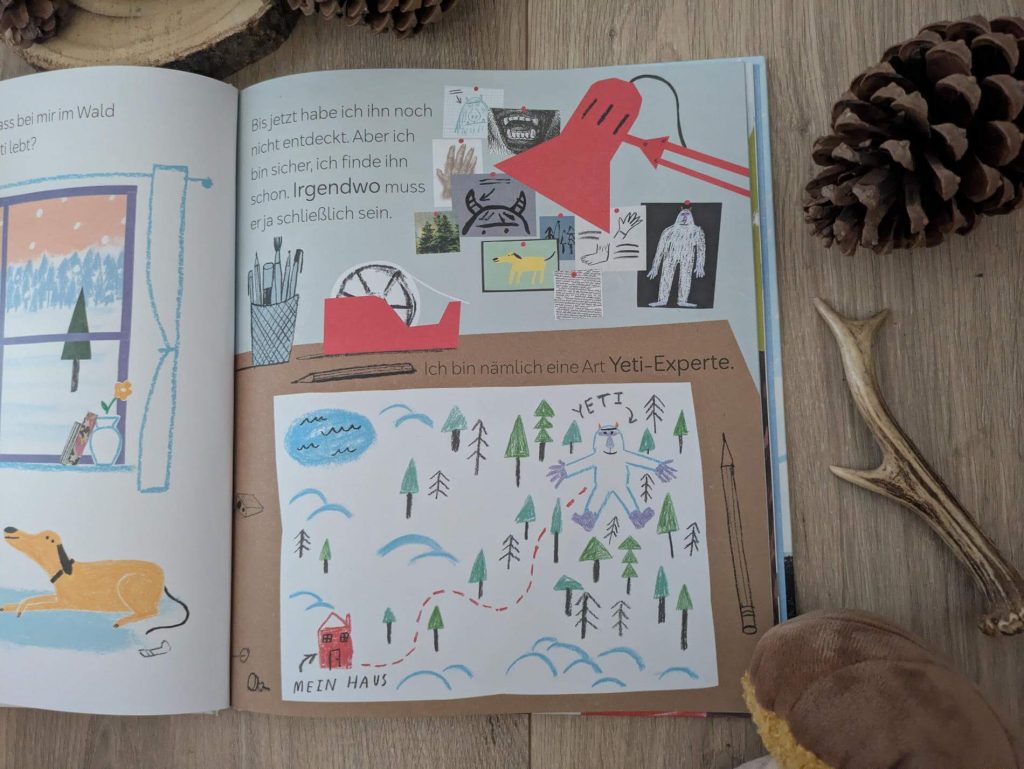 Seid ihr auch schon mal in den Winter-Wald auf Spurensuche gegangen? Das macht auch der kleine Junge in dieser Geschichte. Nur sucht er nicht nach Rehen oder Füchsen. Nein, er möchte den Yeti aufspüren, der ganz bestimmt hinterm Haus im Wald lebt. Mit der passenden Ausrüstung und einer Karte geht der kleine Yeti-Fan auf Expedition - und sieht dabei den riesigen Yeti nicht, der ihm folgt. "Wie man einen Yeti findet" von Matt Hunt ist eine lustige Versteckspielgeschichte mit vielen Überraschungsmomenten und winterlich-schönen Zeichnungen. 
