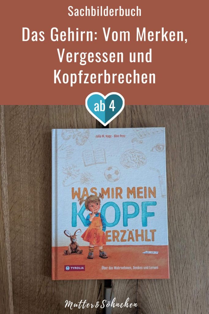 Ob draußen beim Spielen, beim Hausaufgabenmachen, Kochen und sogar Schlafen - den ganzen Tag arbeitet unser Gehirn. Doch was unterscheidet Reflexe und Reaktionen? Wie lernen wir? Und warum werden ältere Menschen vergesslich oder dement? "Was mir mein Kopf erzählt" von Julia M. Nagy mit Aquarell-Illustrationen von Bine Prenz nimmt uns anhand verschiedener Situationen aus dem Kinderalltag mit zu den spannenden Aufgaben und Funktionen des Gehirns. Ein erzählendes Sachbuch, in dem Pia und ihr großer Bruder Toni auf jeder Doppelseite ein Thema rund ums Merken, Vergessen und Handeln unter die Lupe nehmen. 