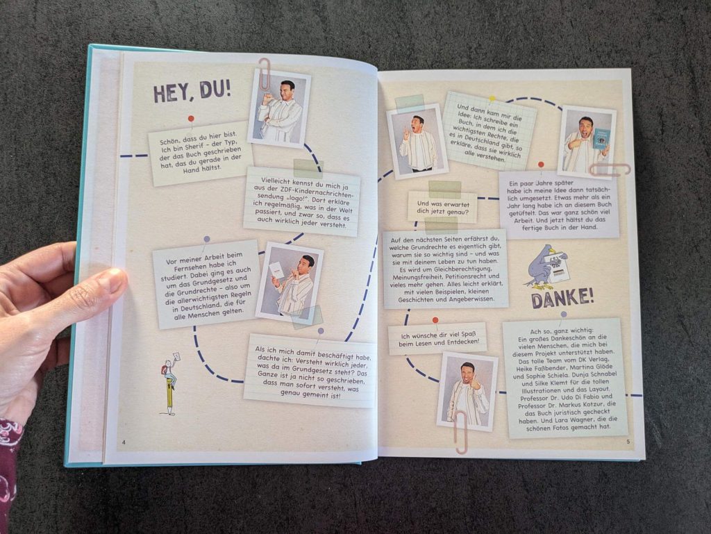 Darf einen Lehrerin den Chat auf meinem Handy der ganzen Klasse vorlesen? Ist es richtig, wenn es eine Coputer-AG nur für Jungen gibt? Und ist es erlaubt, dass die Schulleitung einen Artikel der Schülerzeitung einfach verbietet? Die Antworten auf diese Fragen finden sich in den Grundrechten. In "Kennst du deine Rechte?" erklärt Mister logo! Sherif Rizkallah alles rund um Menschenwürde, Freiheit, Gleichheit und mehr anhand vieler Beispiele aus dem Schulalltag. Mit vielen Fakten, coolen Comic-Episoden und Persönlichkeiten der Geschichte wird das Grundgesetz und Demokratie für Kinder ab 10 Jahren begreifbar.