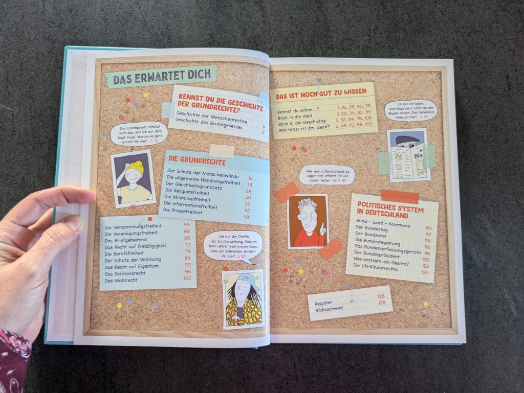 Darf einen Lehrerin den Chat auf meinem Handy der ganzen Klasse vorlesen? Ist es richtig, wenn es eine Coputer-AG nur für Jungen gibt? Und ist es erlaubt, dass die Schulleitung einen Artikel der Schülerzeitung einfach verbietet? Die Antworten auf diese Fragen finden sich in den Grundrechten. In "Kennst du deine Rechte?" erklärt Mister logo! Sherif Rizkallah alles rund um Menschenwürde, Freiheit, Gleichheit und mehr anhand vieler Beispiele aus dem Schulalltag. Mit vielen Fakten, coolen Comic-Episoden und Persönlichkeiten der Geschichte wird das Grundgesetz und Demokratie für Kinder ab 10 Jahren begreifbar.