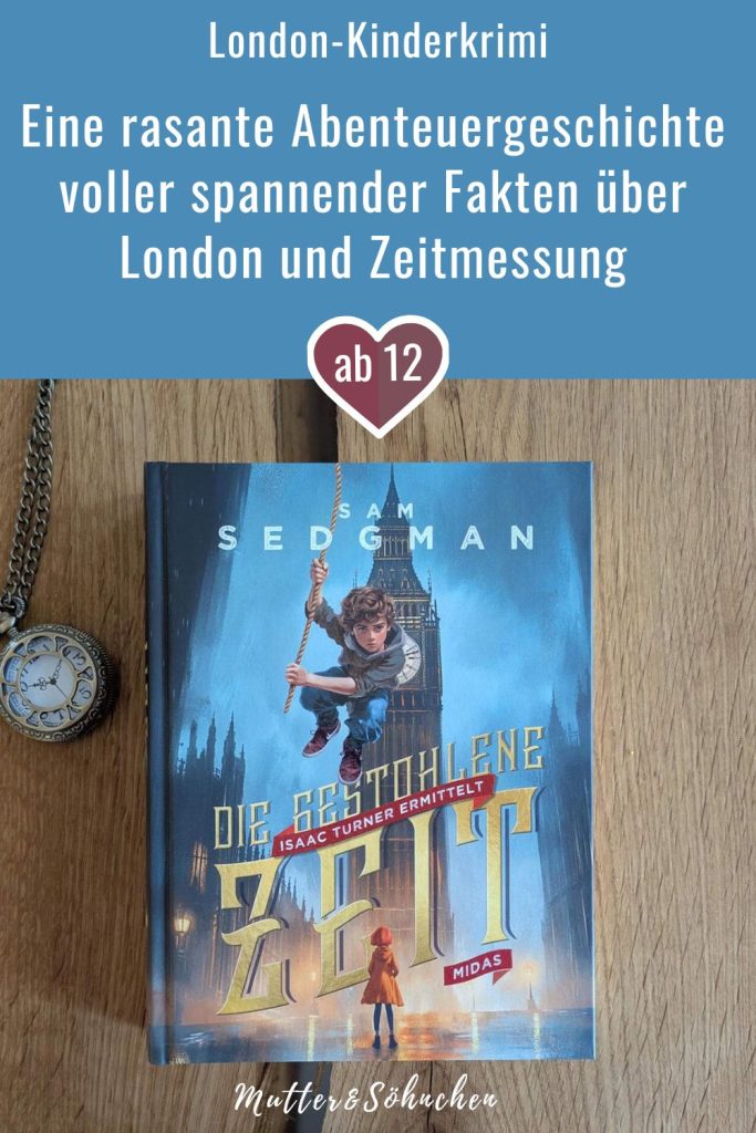 Als Isaacs Vater spurlos im Glockenturm von Big Ben verschwindet, beginnt für den 12-Jährigen eine rasante Schnitzeljagd durch London. Was wollte der Uhrmacher seinem Sohn mit der kryptischen Botschaft sagen? Und hat das alles etwas mit der Abstimmung im Parlament zur Einführung der metrischen Zeitmessung zu tun? Mit Hattie, der Tochter des Speaker of the House, an seiner Seite kommt er einer gefährlichen Verschwörung auf die Spur. „Die gestohlene Zeit – Isaac Turner ermittelt “ ist der spannende Auftakt einer neuen Jugendkrimi-Reihe von Sam Sedgman, die im urbanen Setting Londons spielt. Perfekt für Kinder ab 12 Jahren und Fans von atmosphärischen Kriminalgeschichten!