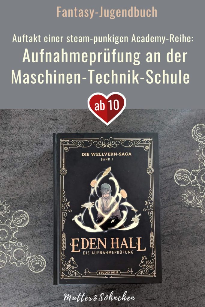 Wellvern ist im vierten Dampfzeitalter und die Industriealisierung geht voran. Auch Peter arbeitet in einer der vielen Fabriken. Und er liebt Maschinen. Als er am großen Tag der Auslosung als einer von zwei Kandidat:innen ausgewählt wird, ändert sich sein Leben schlagartig: Er darf an der Aufnahmeprüfung des Elite-Internats Eden Hall teilnehmen und mit viel Glück Ingenieur werden. Doch die Reise zu der größten Erfinder-Schule des Landes erweist sich als sehr abenteuerlich - denn irgend jemand ist hinter im her. "Eden Hall - Die Aufnahmeprüfung" ist der erste Band der Wellvern Saga von Tina Gerstung und David Ossa - eine steam-punkige Academy-Fantasyreihe für Kinder ab  Jahren.