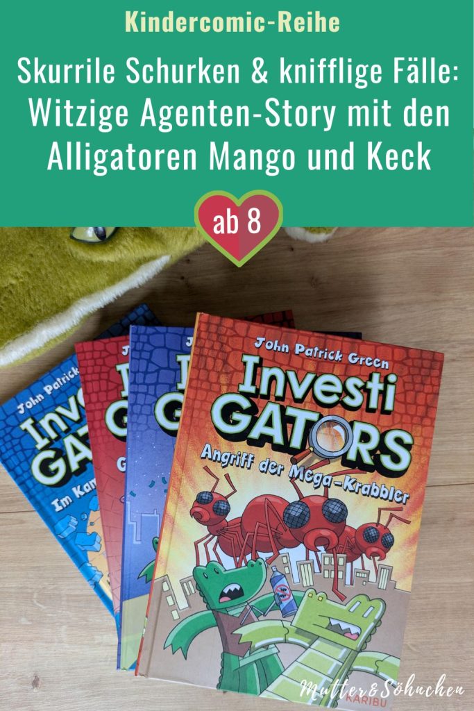Mango und Keck sind S.U.P.E.R-Agenten, sozusagen "Spezielle Undercover-Profis für Einsätze und Rettungsmissionen", und gemeinsam als "Investigators" hinter den schlimmsten Straftätern her. So wie hinter Daryl, dem ehemaligen Partner von Keck, der als Crackerdil Rache üben will und sich in jedem Band einen fiesen Schachzug einfallen lässt. Doch zum Glück sind Mango und Keck den Ganoven mit viel Wortwitz und Situationskomik immer dicht auf der Spur! "Investigators" von John Patrick Green ist eine wilde Geheimagenten-Abenteuer-Reihe für alle Fans von "Dogman" und "Knallharte Tauben" ab 8 Jahren.