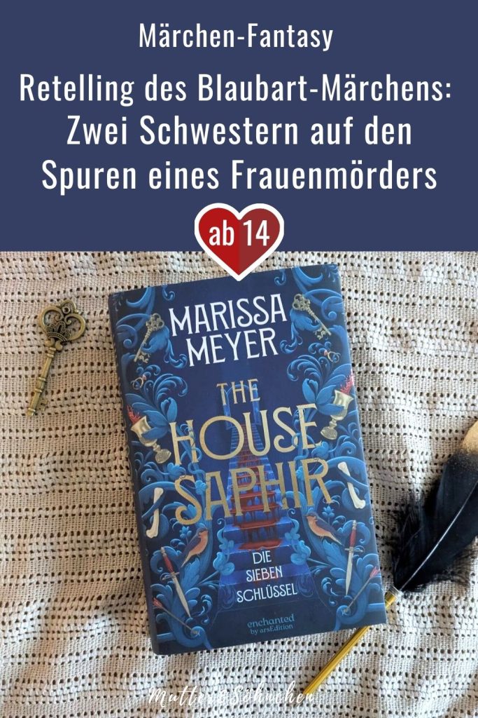 Mallory und ihre Schwester Anaïs sind Schwindlerinnen: mit Führungen durch eine Spukvilla, dem Verkauf von gefälschten Souveniers sowie Wahrsagerei und erfunden Hexenritualen kommen sie ganz gut über die Runden. Nur Geister, die kann Mallory wirklich sehen. Und das kommt ihr zugute, als der Erbe des Saphir-Weingutes auftaucht und ihre Hilfe bei einem ganz besonders hartnäckigen Spuk braucht: der Geist des berüchtigten Frauenmörders Le Bleu wird immer gewaltätiger. Doch auf den Spuren des Geistes müssen die Schwestern sich ihrer eigenen Vergangenheit bewusst werden ... und das ist gar nicht so einfach. Mit "The House Saphir - Der blutige Schlüssel" ist Marissa Meyer wieder einmal eine ganz besondere Märchen-Adaption geglückt: die von Ritter Blaubart. Ein schaurig-schönes und spannendes Fantasy-Märchen mit einem Hauch Romantik und eingen blutigen Passagen, das einen bis zur letzen Seite fesselt.