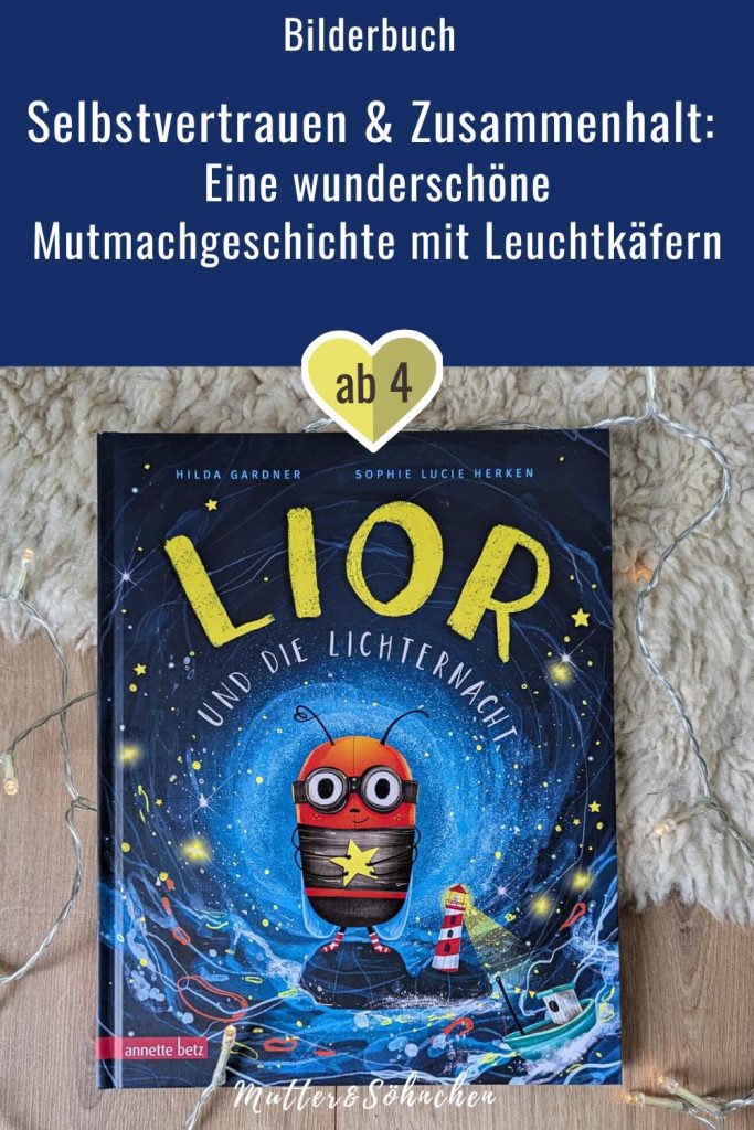 Während der großen Lichternacht, bei der alle Leuchtkäferkinder zum ersten Mal mit ihren Popos glühen dürfen, schafft es außgerechnet Lior nicht, seinen Käferpopo zum Blinken zu bringen. Auch alles Anstrengen hilft nicht. Als der kleine Käfer enttäuscht ans Meer fliegt, macht er eine Entdeckung: der Leuchtturm ist ausgefallen! Ob er alle anderen zusammentrommeln kann für ein gemeinsames Leuchten? "Lior und die Lichternacht" von Hilda Gardner mit leuchtenden Illustrationen von Sophie Lucie Herken ist eine wunderschön erzählte Geschichte über Mut, Freundschaft und das Vertrauen in die eigene Stärke.