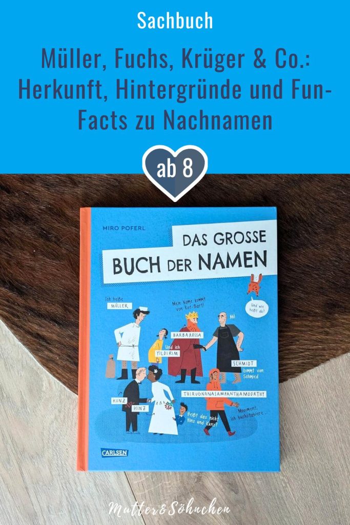 Seit wann gibt es eigentlich Nachnamen? Wie sind sie im laufe der Zeit entstanden? Was bedeuten sie? Und was sind die ungewöhnlichsten Nachnamen im deutschen Sprachraum? Egal ob Müller, Fuchs oder Gumpert -  wir alle tragen einen Nachnamen. Habt ihr euch schon mal damit beschäftigt, was es mit eurem eigenen auf sich hat? In "Das große Buch der Namen" nimmt uns Miro Poferl auf eine spannende Reise durch die Entstehungsgeschichte von Namen mit jeder Menge spannender Hintergründe und Fun Facts. Für Kinder ab 8. 