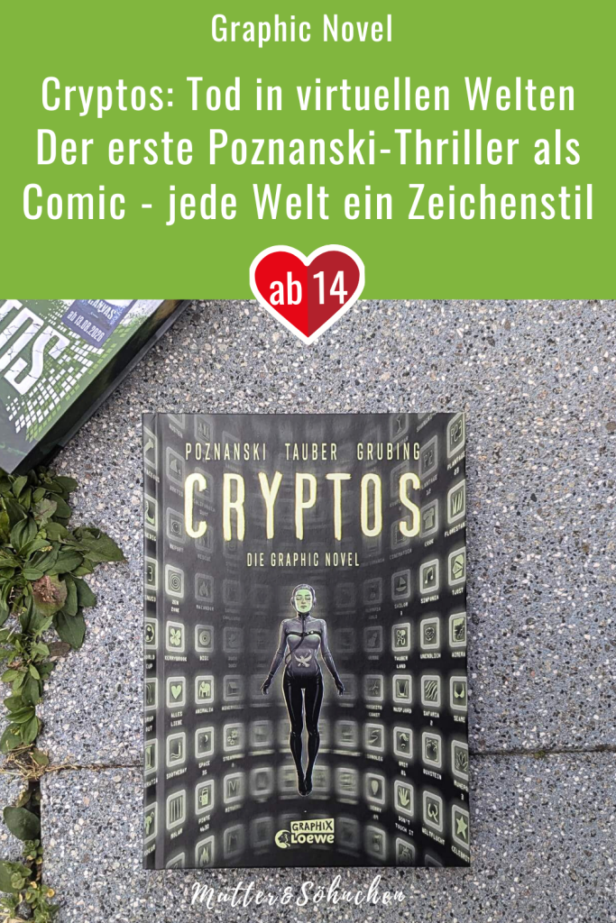 Eigentlich wollte Jana nur checken, ob in ihrer virtuellen Welt Kerrybrook alles bugfrei läuft. Doch dann wird sie Zeugin eines Mordes. Aber das Opfer wurde nicht nur in der digitalen Realität getötet, sondern auch im Reallife. Um dem Mörder auf die Spur zu kommen, switcht Jana in weiterer ihrer designten Welten und entdeckt mehr Ungereimtheiten, Symbole und Codes - bis sie selbst ins Fadenkreuz gerät. Denn irgendjemand möchte auch sie tot sehen. Der Near-Future-Thriller "Cryptos" von Ursula Poznanski wurde jetzt als spannende Graphic Novel für Leser:innen ab 14 Jahren adaptiert. Die bildstarke Erzählweise macht den Einstieg in das anspruchsvolle Science-Fiction-Jugendbuch mit komplexen dystopischen Themen wie virtueller Realität, Klimakrisen und Hungersnöten besonders zugänglich.