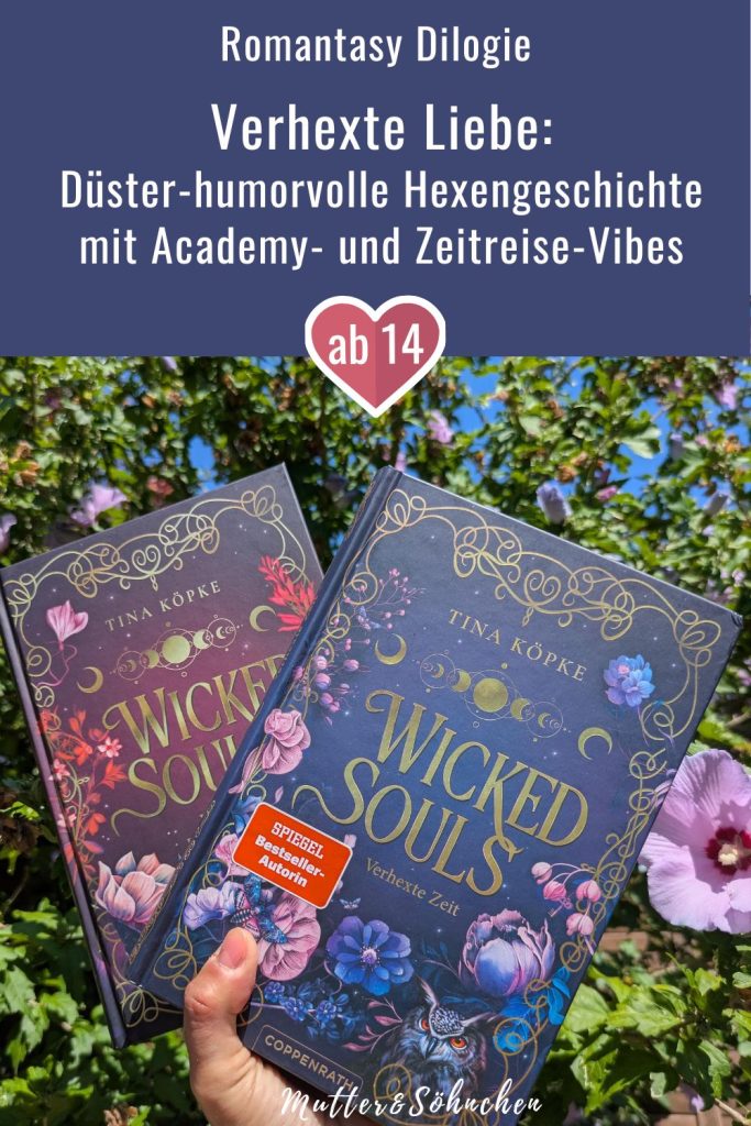 Lyn, eine Junghexe mit Talent aus einer angesehenen Familie, darf sich endlich am Institut für Moderne Magie beweisen. Und das wird ziemlich trubelig. Denn dummerweise steht neben ihrem Stundenplan für ihr Fach Wesenskunde auch noch auf ihrem Zettel, den dämlichen Fluch zu brechen, den ihr eine eifersüchtige Hexe auferlegt hat. Denn immer wenn sie für einen Jungen schwärmt, passieren ihr die tollpatischigsten Dinge. Nur der Liebe erster Kuss kann den Fluch brechen. Klar, dass dafür gleich zwei Kandidaten in Frage kommen. Doch nicht nur in Sachen Liebe läuft nicht alles rund, auch im Institut geschenhen merkwürdige Dinge, in die Lyn zusammen mit ihren Freunden verstrickt wird. "Wicked Souls - Verhexte Prophezeihung" ist der erste Band der Romantasy-Dilogie von Tina Köpke, die nun nahtlos mit dem zweiten Band "Wicked Souls - Verhexte Zeit" in ein atemberaubendes Zeitreiseabenteuer mündet. Lyn kommt dabei nicht nur mysteriöse Familiengeheimnissen auf die Spur, sondern lüftet auch noch ihre eigene Herkunft. Ein Highlight für alle Hunting-Souls-Fans ab 14 Jahren – mit viel Romantik, Magie und düsterer Spannung!