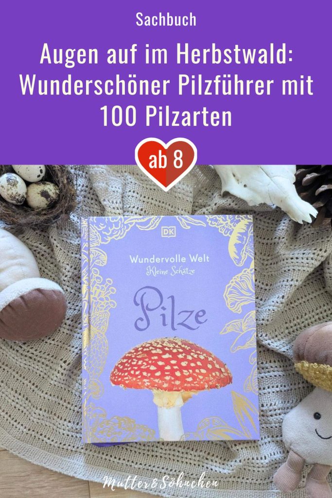 Ich liebe es durch den Herbstwald zu streifen und nach Pilzen Ausschau zu halten. Steinpilz, Pfifferling oder Parasol: diese sind recht einfach zu erkennen. Doch was macht einen Karbol-Champignon, einne Birken-Porling oder einen Tintenfischpilz aus? In dem neuen Pilz-Buch aus der Reihe "Wundervolle Welt - kleine Schätze" kann man rund 100 Pilzarten nachschlagen und bestaunen. Dazu gibt es reichlich Wissen rund um Baumpilze, Fruchtkörper-Formen und dem Leben von Pilzen zu erfahren. Ein praktvoller Naturführer mit Goldprägung und Lesebändchen, der in jede Tasche passt – für naturbegeisterte Kinder ab 8 Jahren und alle Pilzliebhaber:innen.