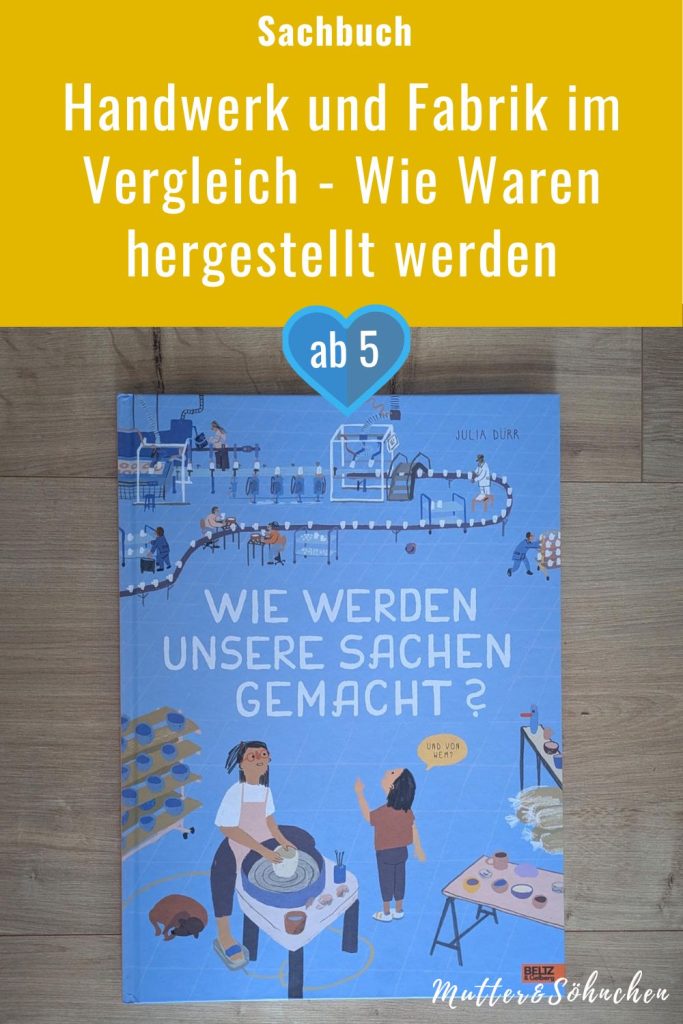 Welche Arbeit steckt in einer Tasse? Wie macht man einen Schuh? Oder ein Eis am Stiel? Von der kleinen Werkstatt zur automatisierten Großfabrik können alle Dinge unseres täglichen Lebens auf verschiedene Arten produziert werden. Doch wie und von wem? Julia Dürr geht in "Wie werden unsere Sachen gemacht?" der Produktion von Waren auf den Grund und zeigt in wimmeligen Bildern und kurzen Texten, wie Seife, Messer, Plastikspielzeug und mehr Schritt für Schritt entstehen. EIn detaillreiches Sachbilderbuch für kleine und große Entdecker:innen ab 5 Jahren.