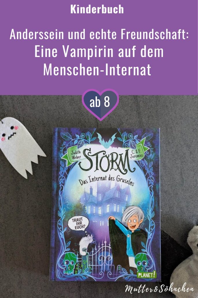 Vampirmädchen Storm möchte nichts sehnlicher, als von der legendären Blutspuck-Akademie angenommen zu werden. Doch als ihre Eltern von einem Menschen gebissen und halb-menschlich werden, stecken sie sie doch tatsächlich auf eine Menschenschule! Hier muss Storm nicht nur ihre wahre Identität geheim halten, sondern auch Spaghetti-Würmer essen und Mathe büffeln. Und natürlich Streiche aushecken, mit denen sie garantiert doch noch auf die Vampir-Akademie darf. Doch leider laufen alle Pläne aus dem Runder und Storm steht auf einmal mit Freunden da - und das gruselt sie mehr als alles andere. Der Reihenauftakt "Storm 1 - Das Internat des Gruselns" von Judith Werber ist ein spannend-witziger Gruselspaß über Mut, Anderssein und wahre Freundschaft für Kinder ab 8 Jahren, die Internatsgeschichten und Vampire lieben.